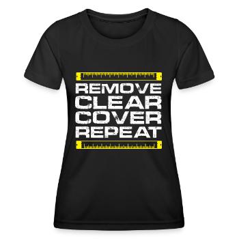 Supprimer la répétition du couvercle transparent - T-shirt sport Femme - noir - Devant - AI Model Female 172 light (172cm)