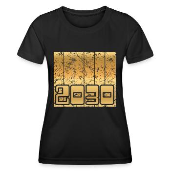 2030 - Women's Functional T-Shirt - black - Front - AI Model Female 172 light (172cm)