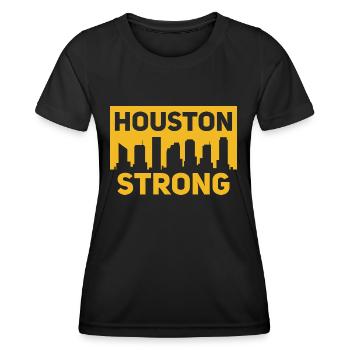 Un design fort de Houston pour les fiers résidents de Houston - T-shirt sport Femme - noir - Devant - AI Model Female 172 light (172cm)