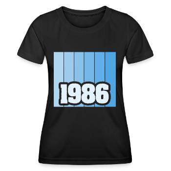 1986 - Women's Functional T-Shirt - black - Front - AI Model Female 172 light (172cm)