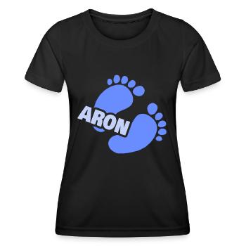 Naissance Aron - T-shirt sport Femme - noir - Devant - AI Model Female 172 light (172cm)