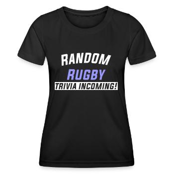 Random Rugby trivia incoming! - Women's Functional T-Shirt - black - Front - AI Model Female 172 light (172cm)