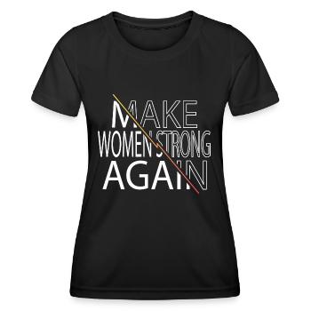 present typography activists woman political - Frauen Funktions-T-Shirt - Schwarz - Vorne - AI Model Female 172 light (172cm)