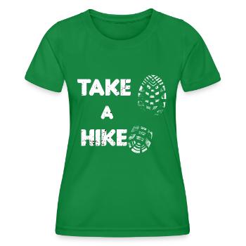 Faire une randonnée - Randonnée - Plein air - Montagne - T-shirt sport Femme - vert - Devant - AI Model Female 172 dark (172cm)