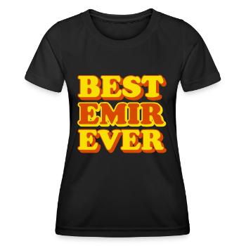 Emir First Name Funny Gift - Women's Functional T-Shirt - black - Front - AI Model Female 172 light (172cm)