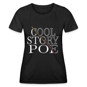 Terre présente croire conspiration idée présente - T-shirt sport Femme - noir - Devant - AI Model Female 172 light (172cm)