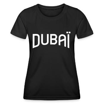Dubaï - T-shirt sport Femme - noir - Devant - AI Model Female 172 light (172cm)