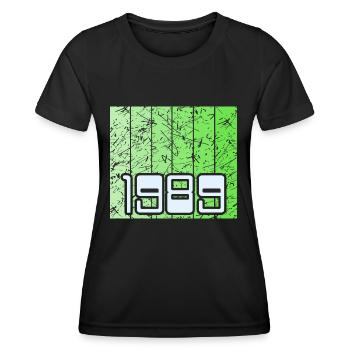 Vert 1989 - T-shirt sport Femme - noir - Devant - AI Model Female 172 light (172cm)