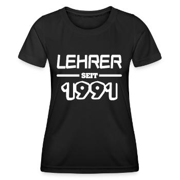 1991 - Frauen Funktions-T-Shirt - Schwarz - Vorne - AI Model Female 172 light (172cm)