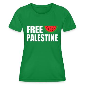 Free palestine - T-shirt sport Femme - vert - Devant - AI Model Female 172 dark (172cm)
