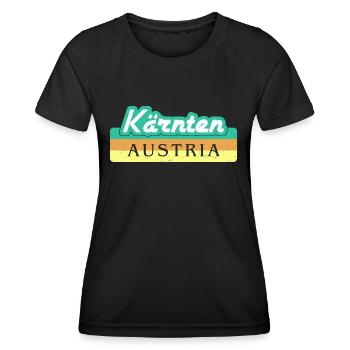 Carinthie Autriche Drapeau Armoiries Montagnes - T-shirt sport Femme - noir - Devant - AI Model Female 172 light (172cm)