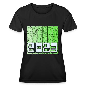2023 - Women's Functional T-Shirt - black - Front - AI Model Female 172 light (172cm)