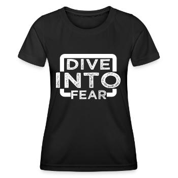 adrénaline montée drôle citation blague heureux chute libre - T-shirt sport Femme - noir - Devant - AI Model Female 172 light (172cm)