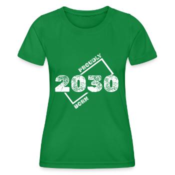 Gift Idea 2030 - Women's Functional T-Shirt - kelly green - Front - AI Model Female 172 dark (172cm)