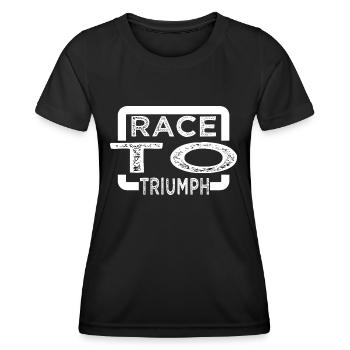Expériences palpitantes Hippodromes - T-shirt sport Femme - noir - Devant - AI Model Female 172 light (172cm)