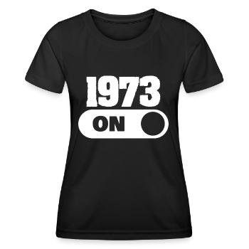 1973 1973 - T-shirt sport Femme - noir - Devant - AI Model Female 172 light (172cm)