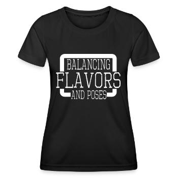délices culinaires d’anniversaire heureux - T-shirt sport Femme - noir - Devant - AI Model Female 172 light (172cm)