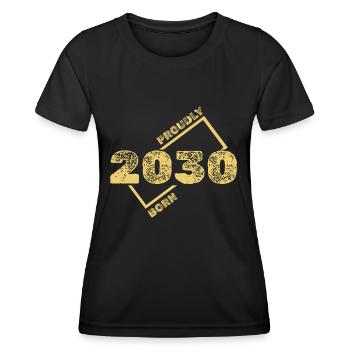 2030 2030 - Women's Functional T-Shirt - black - Front - AI Model Female 172 light (172cm)