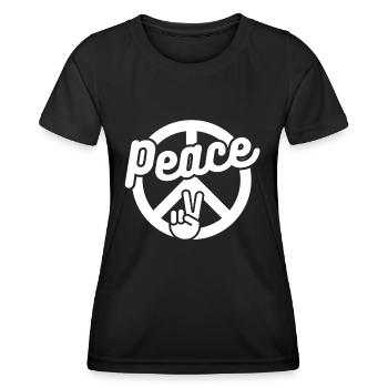 FRIEDE - Frauen Funktions-T-Shirt - Schwarz - Vorne - AI Model Female 172 light (172cm)