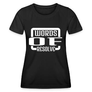 Rester déterminé à entamer une conversation - T-shirt sport Femme - noir - Devant - AI Model Female 172 light (172cm)
