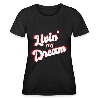 Livis mon rêve - T-shirt sport Femme - noir - Devant - AI Model Female 172 light (172cm)