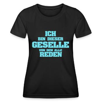 Profession compagnon - T-shirt sport Femme - noir - Devant - AI Model Female 172 light (172cm)