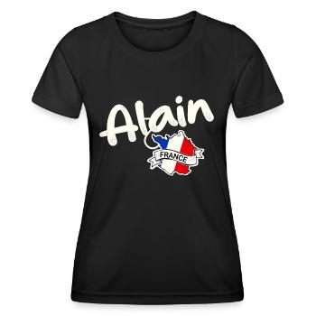 Alain France - T-shirt sport Femme - noir - Devant - AI Model Female 172 light (172cm)