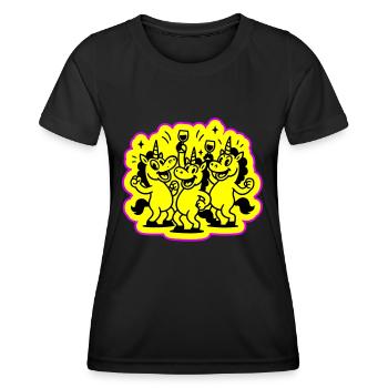 Funny Party Unicorn - Women's Functional T-Shirt - black - Front - AI Model Female 172 light (172cm)