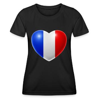 Heart (France / France) - Women's Functional T-Shirt - black - Front - AI Model Female 172 light (172cm)