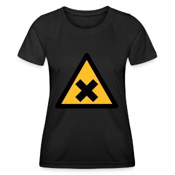Hazard Symbol - Harmful Substances (2-color) - Women's Functional T-Shirt - black - Front - AI Model Female 172 light (172cm)