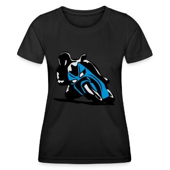 Moto sport - T-shirt sport Femme - noir - Devant - AI Model Female 172 light (172cm)