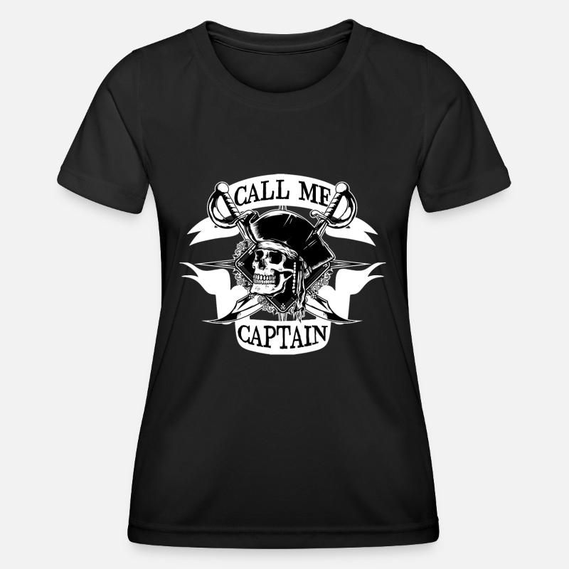 CALL ME CAPTAIN CAPTAIN - Women's Functional T-Shirt - black