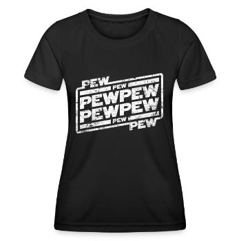 Pew Pew Pew - Women's Functional T-Shirt - black - Front - AI Model Female 172 light (172cm)