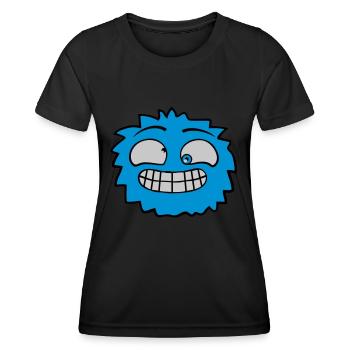 Haariges Monster Gesicht - Frauen Funktions-T-Shirt - Schwarz - Vorne - AI Model Female 172 light (172cm)