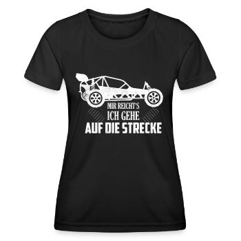 Mir reicht's ich gehe auf die Strecke Modellbau R - Frauen Funktions-T-Shirt - Schwarz - Vorne - AI Model Female 172 light (172cm)