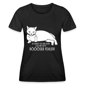 Du Denkst Ich Bin Klein Lieb Nett Böser Fehler - Frauen Funktions-T-Shirt - Schwarz - Vorne - AI Model Female 172 light (172cm)