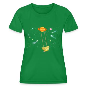 Lemonade Zitrone Limonade Limonaden Stand Design - Frauen Funktions-T-Shirt - Kelly Green - Vorne - AI Model Female 172 dark (172cm)