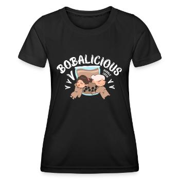 Optimistic - Cheerful Positive - Women's Functional T-Shirt - black - Front - AI Model Female 172 light (172cm)