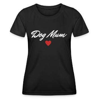 Dog Mum Hundemensch Geschenkidee - Frauen Funktions-T-Shirt - Schwarz - Vorne - AI Model Female 172 light (172cm)