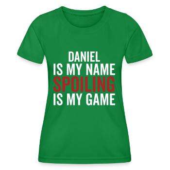 Daniel est mon nom Spoiling est mon jeu - T-shirt sport Femme - vert - Devant - AI Model Female 172 dark (172cm)