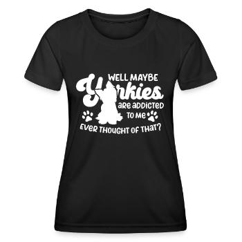 Yorkshire Terrier Yorkie Dog Cadeau - T-shirt sport Femme - noir - Devant - AI Model Female 172 light (172cm)