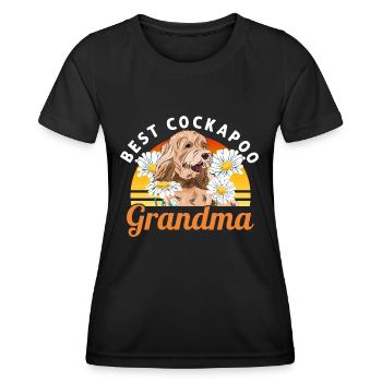 Cockapoo Chien - T-shirt sport Femme - noir - Devant - AI Model Female 172 light (172cm)