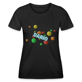 Geschenk Dario - Frauen Funktions-T-Shirt - Schwarz - Vorne - AI Model Female 172 light (172cm)