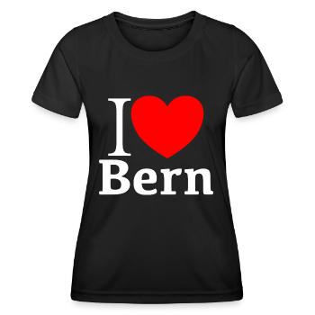 j’aime Berne - T-shirt sport Femme - noir - Devant - AI Model Female 172 light (172cm)
