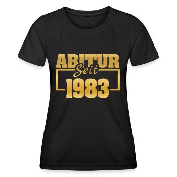 Jahr 1983 - Frauen Funktions-T-Shirt - Schwarz - Vorne - AI Model Female 172 light (172cm)