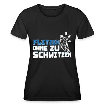 E-Bike Elektrofahrrad Flitzen ohne zu schwitzen - Frauen Funktions-T-Shirt - Schwarz - Vorne - AI Model Female 172 light (172cm)