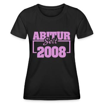 Jahr 2008 - Frauen Funktions-T-Shirt - Schwarz - Vorne - AI Model Female 172 light (172cm)