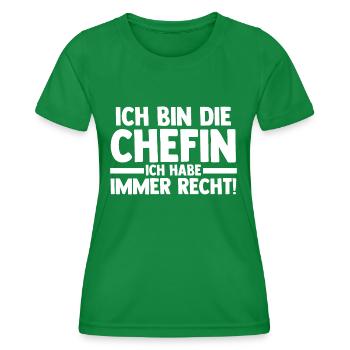 Arbeit Kollegen Büro Teamleiter Führungskraft Chef - Frauen Funktions-T-Shirt - Kelly Green - Vorne - AI Model Female 172 dark (172cm)