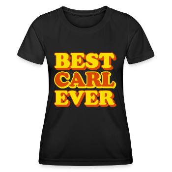 Carl Vorname Witziges Geschenk - Frauen Funktions-T-Shirt - Schwarz - Vorne - AI Model Female 172 light (172cm)