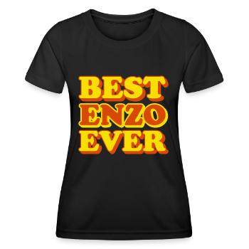 Enzo Vorname lustiges Geschenk - Frauen Funktions-T-Shirt - Schwarz - Vorne - AI Model Female 172 light (172cm)